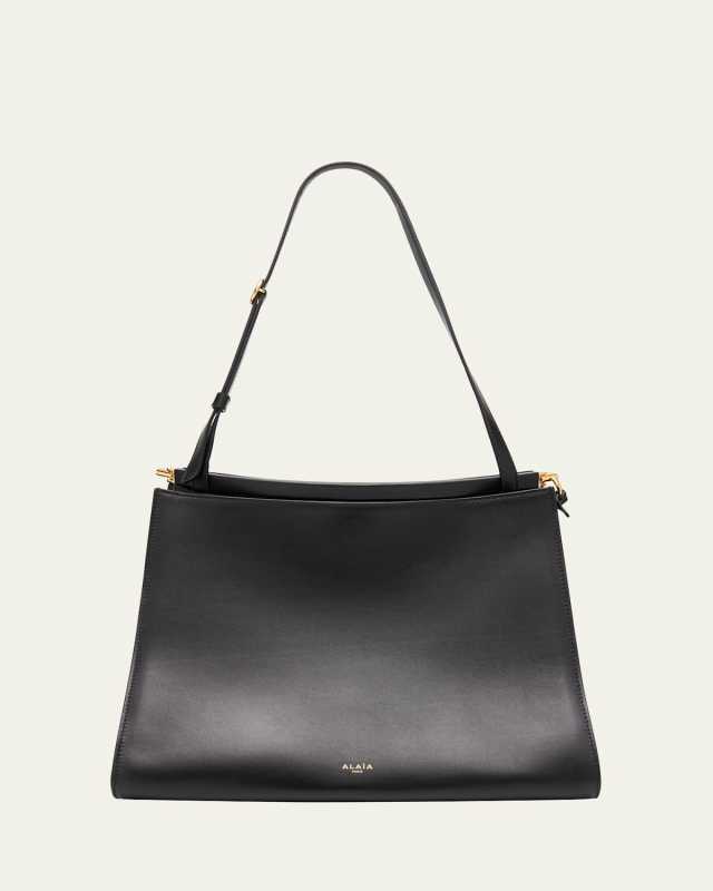 Le Click Medium Curve Shoulder Bag in Glossy Leather